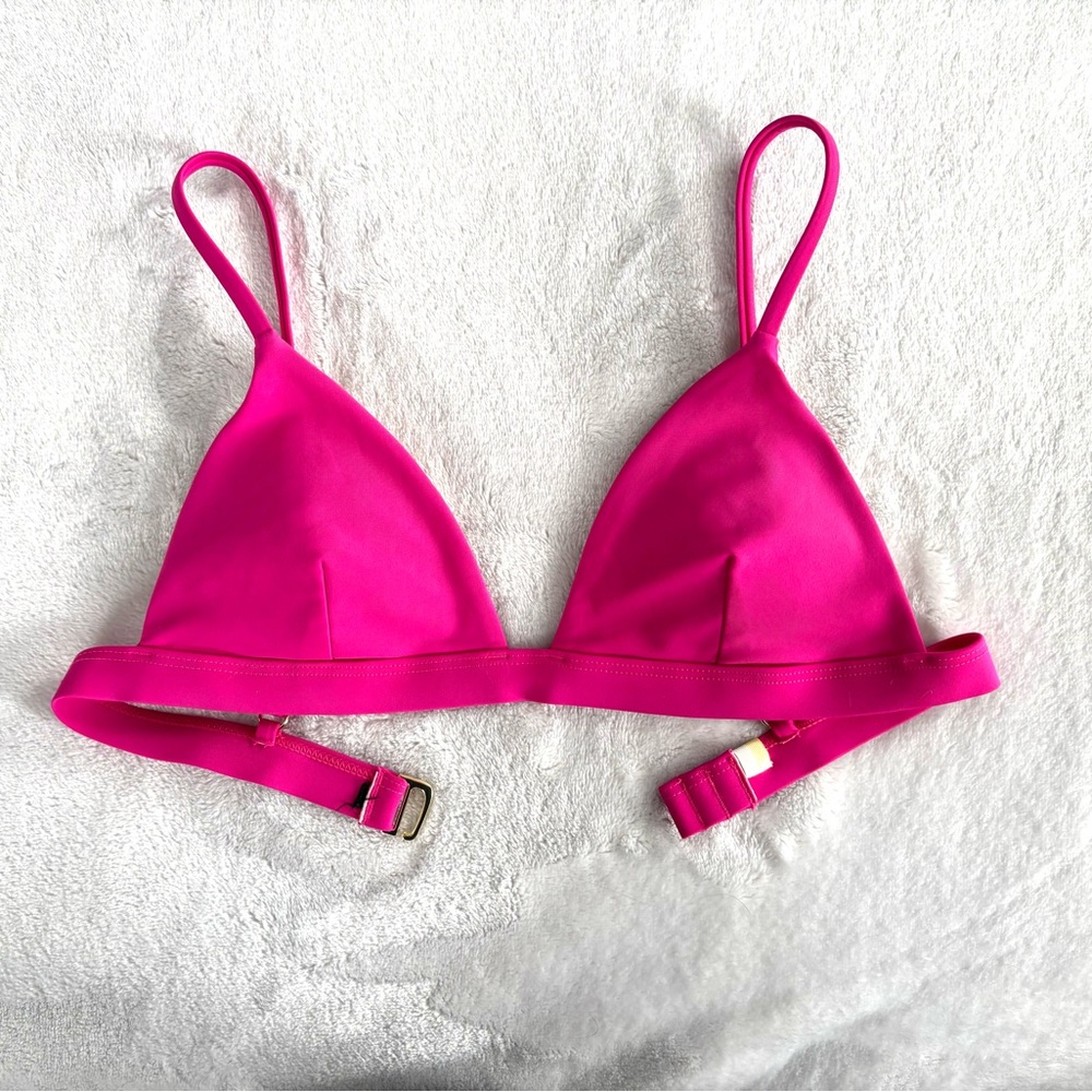Summersalt The Triangle Bikini Top magenta pink swimsuit size 2 clasp clip